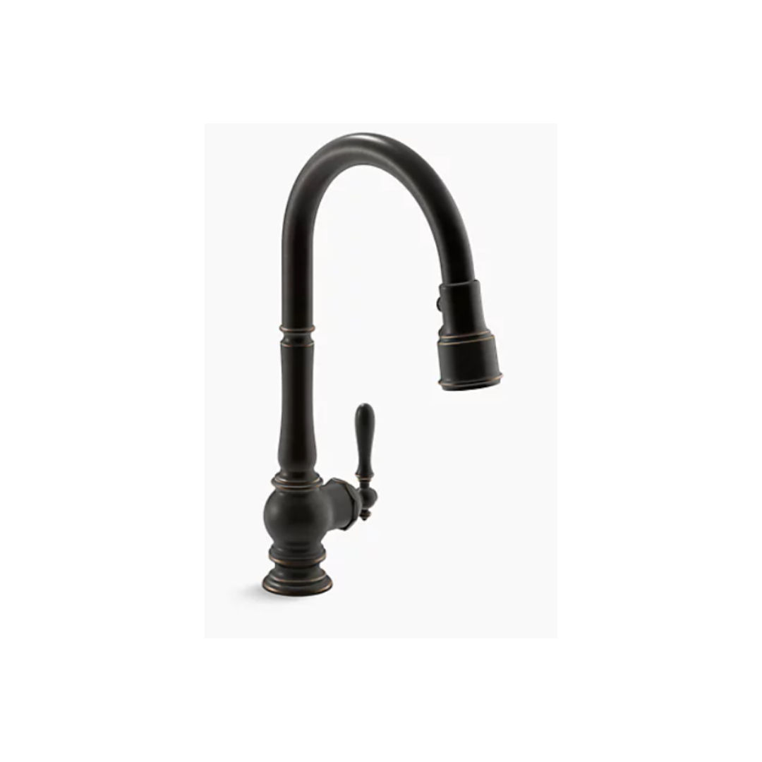 Kohler Artifacts Pull-down kitchen sink faucet with three-function sprayhead K-99259