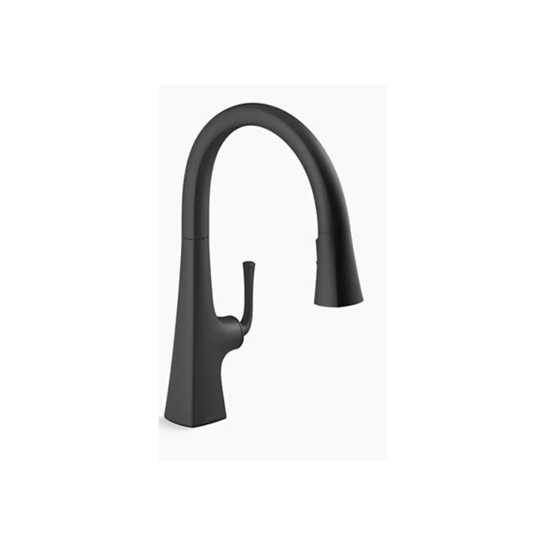 Kohler GRAZE Pull-down kitchen sink faucet with three-function sprayhead K-22062