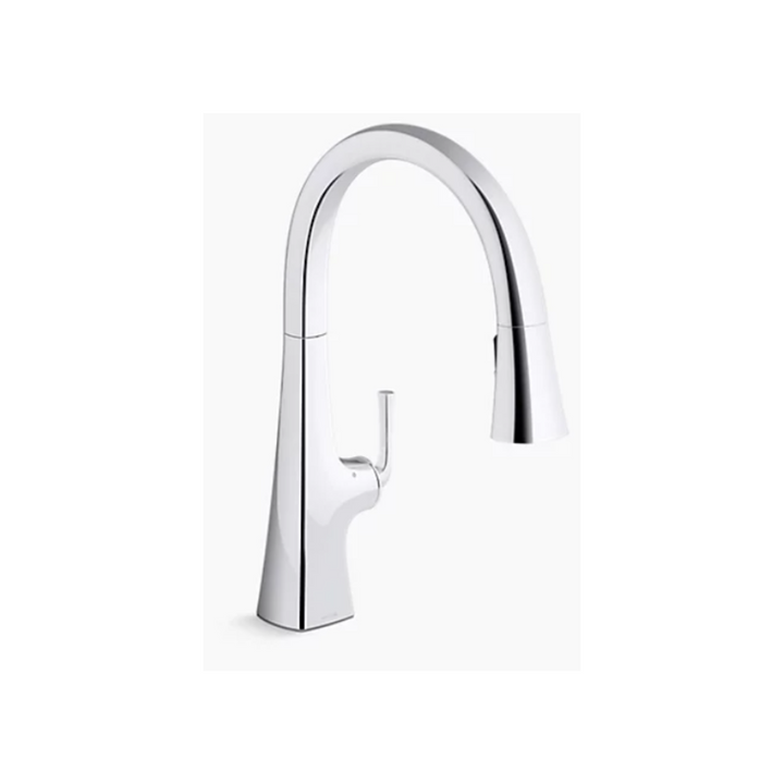 Kohler GRAZE Touchless pull-down kitchen sink faucet with three-function sprayhead K-22068