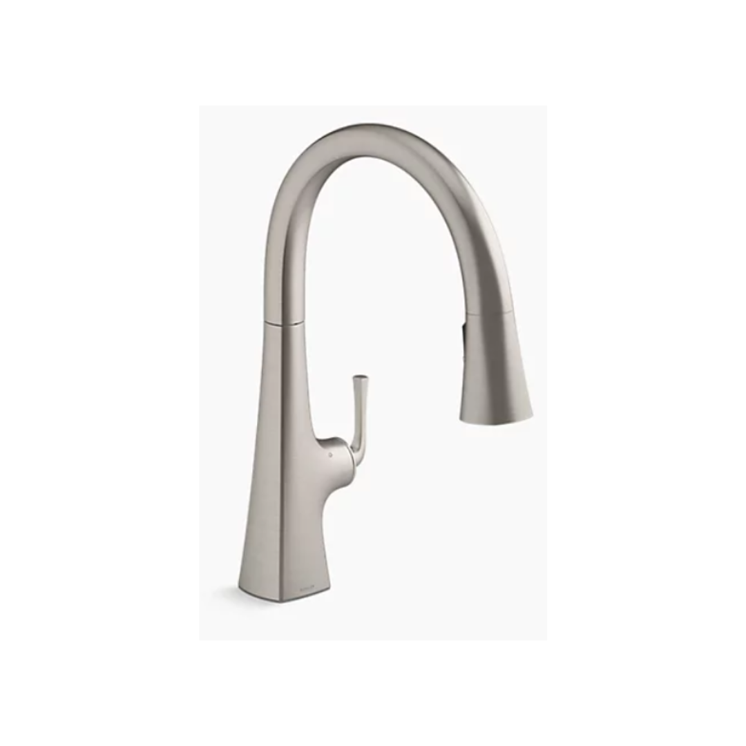 Kohler GRAZE Touchless pull-down kitchen sink faucet with three-function sprayhead K-22068