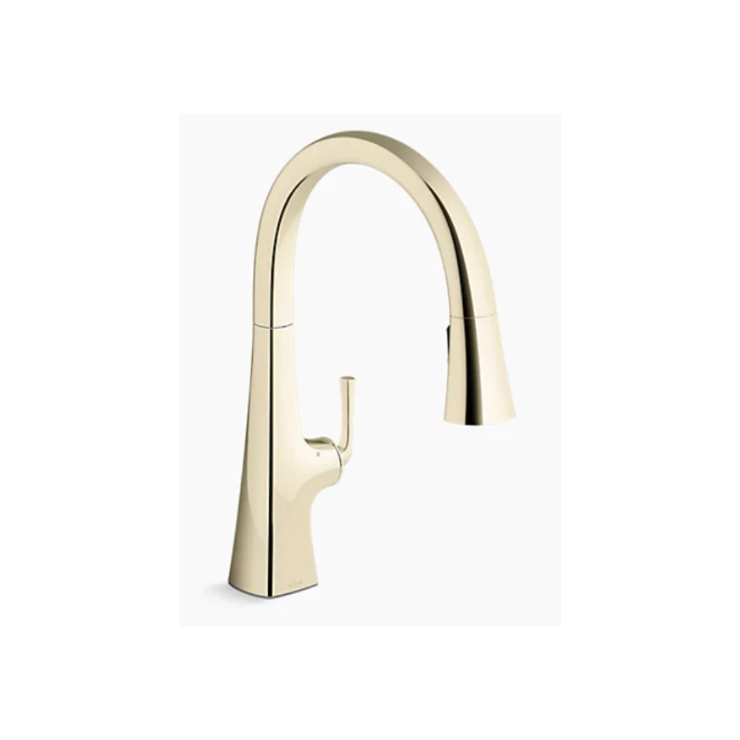 Kohler GRAZE Touchless pull-down kitchen sink faucet with three-function sprayhead K-22068