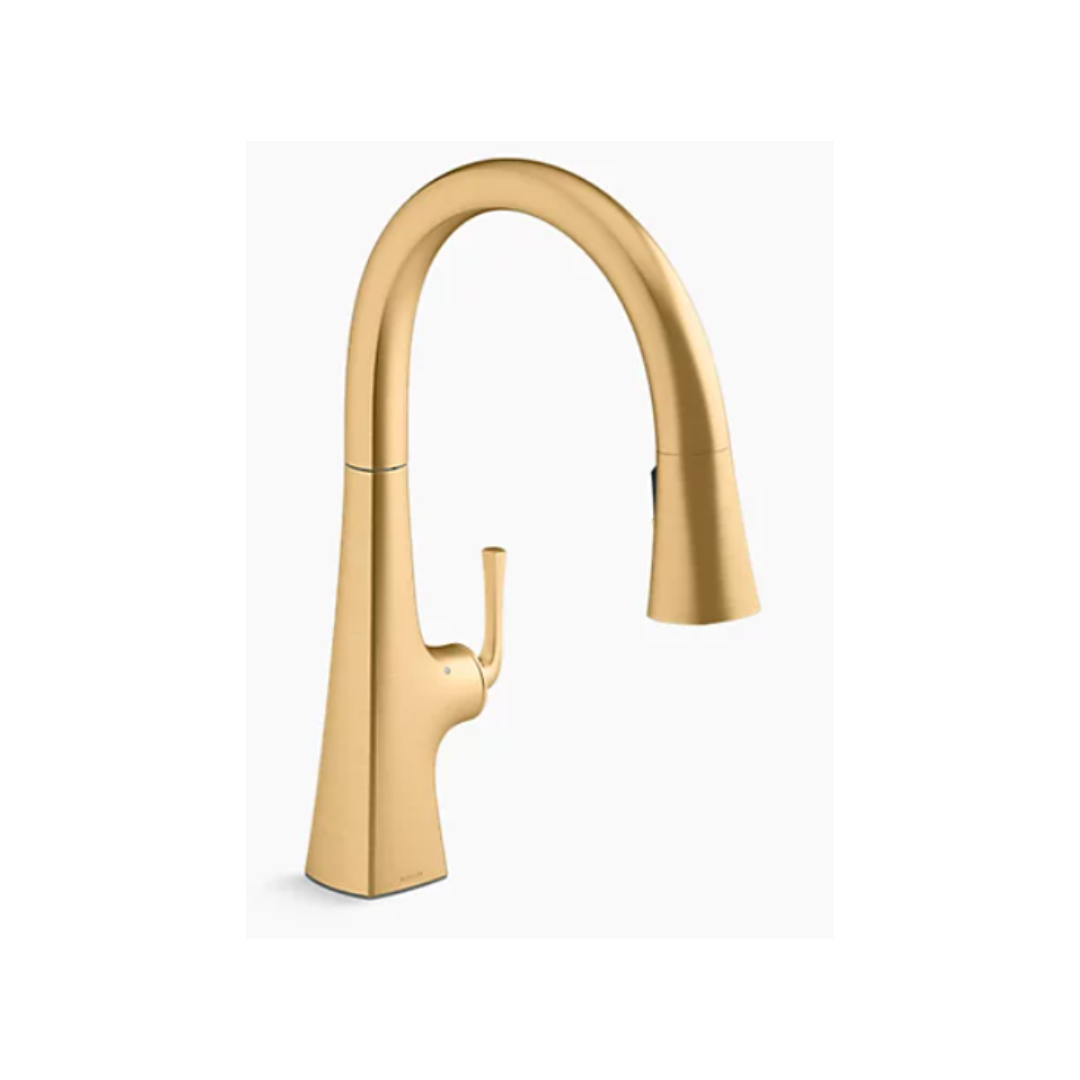 Kohler GRAZE Touchless pull-down kitchen sink faucet with three-function sprayhead K-22068