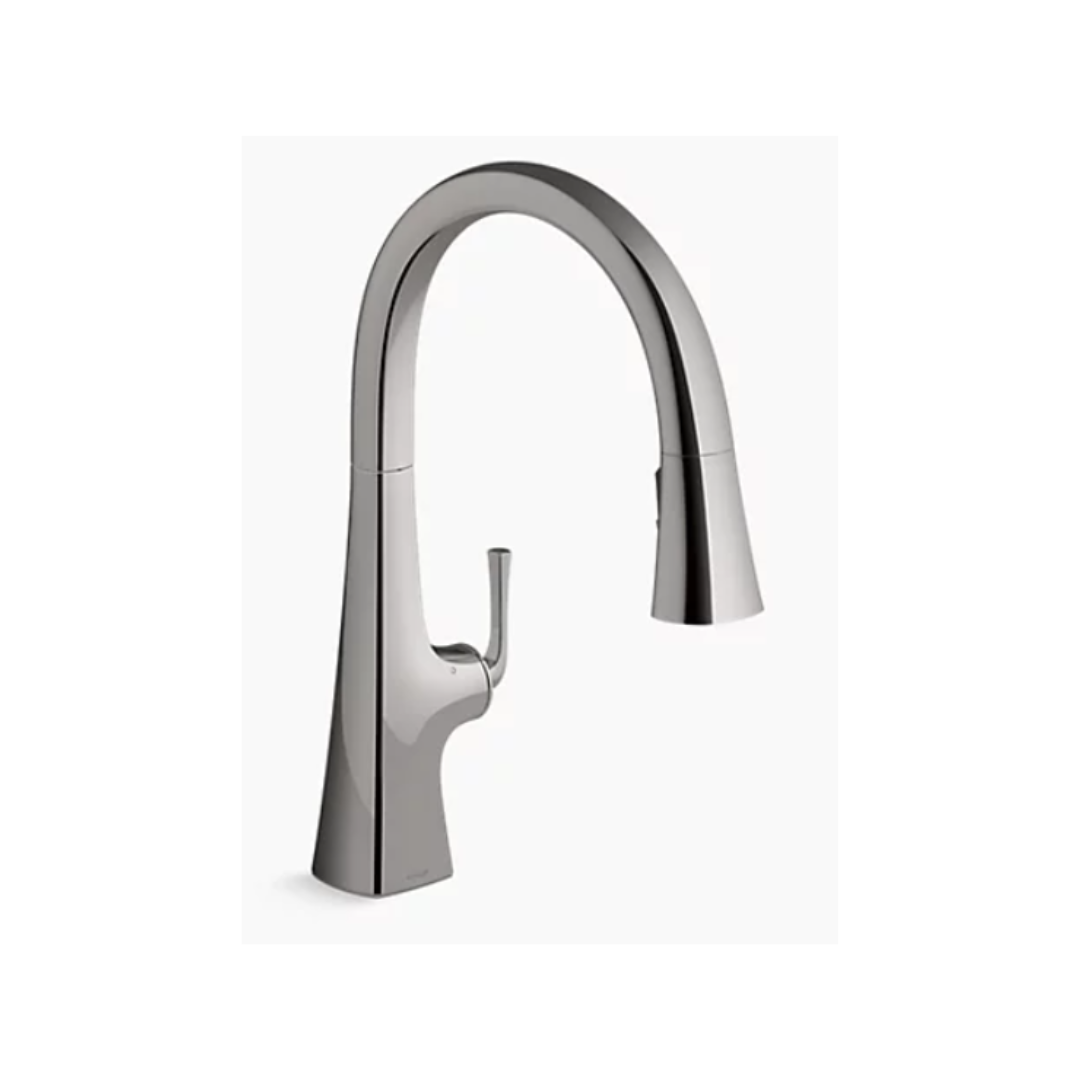 Kohler GRAZE Touchless pull-down kitchen sink faucet with three-function sprayhead K-22068