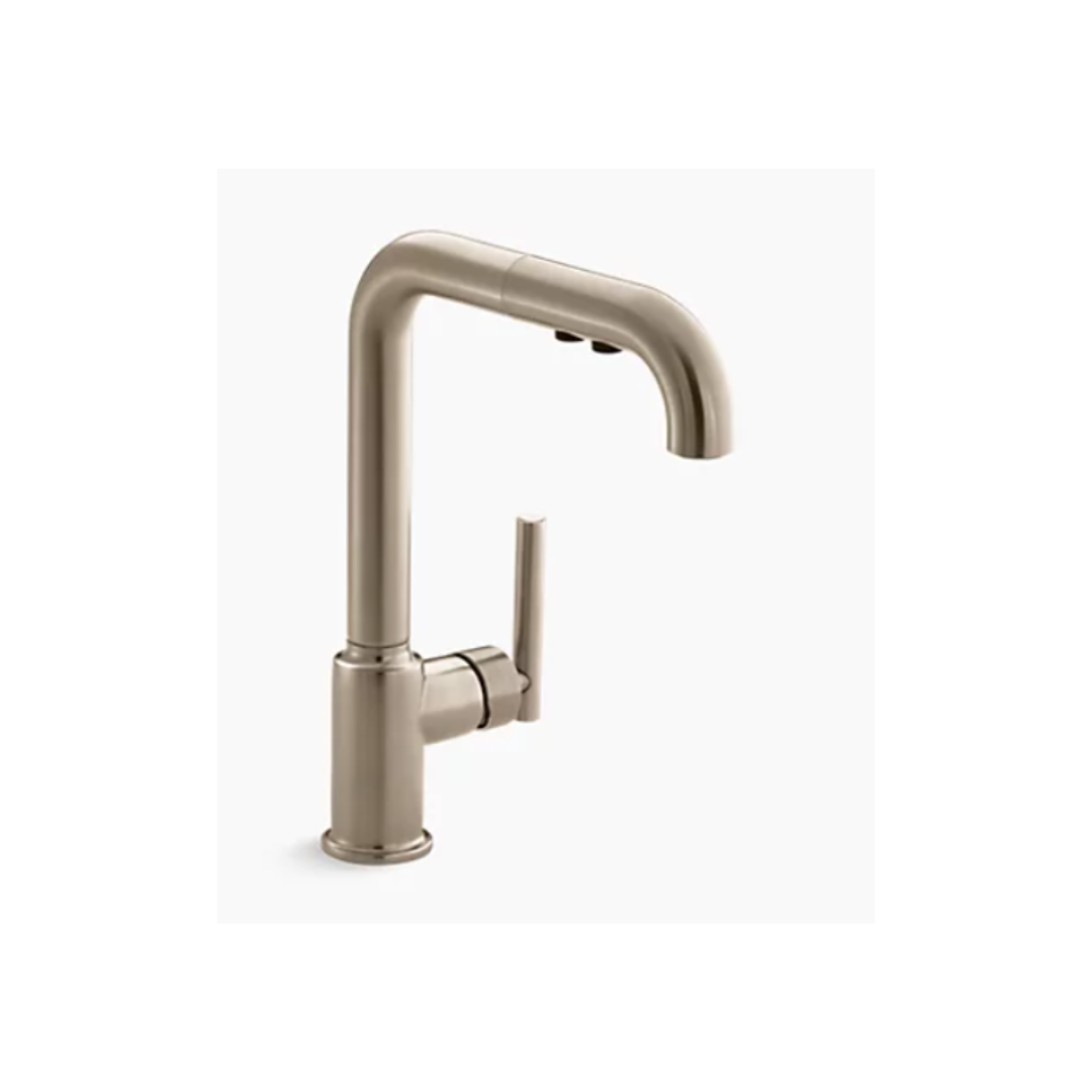 Kohler PURIST Pull-out kitchen sink faucet with three-function sprayhead  K-7505