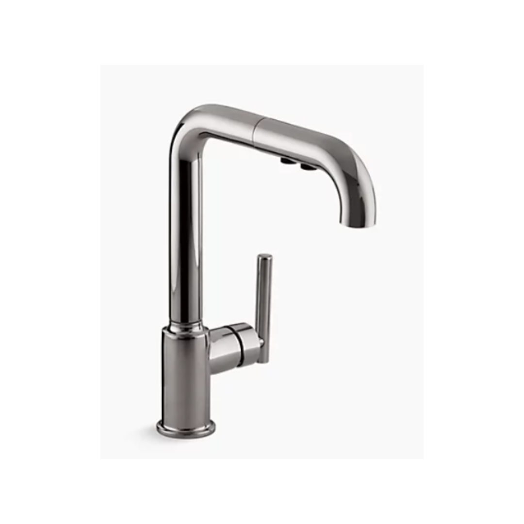 Kohler PURIST Pull-out kitchen sink faucet with three-function sprayhead  K-7505