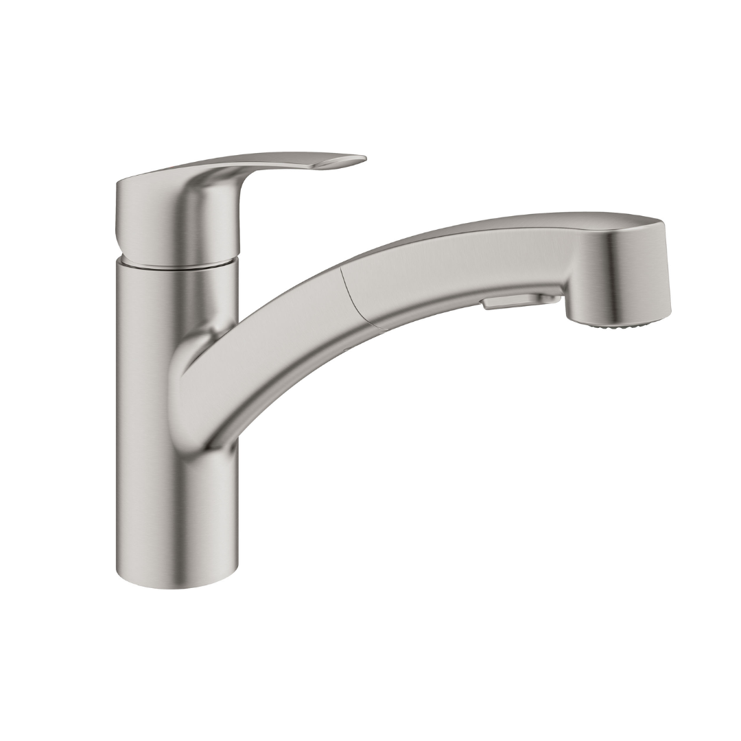 Grohe EUROSMART Single Handle Dual Spray Pull Out Kitchen Faucet