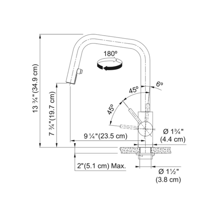 Franke Kubus Prep Faucet - KUB-PR-304