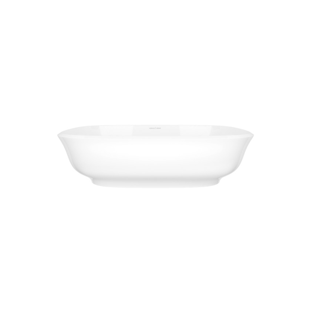 Victoria + Albert Amiata 60 Rounded Rectangle 23-5/8 Inch Vessel Lavatory Sink In Volcanic Limestone™ Without Internal Overflow