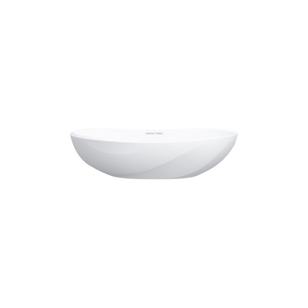 Victoria + Albert Seros 21" X 11" Oval Vessel Bathroom Sink - Standard Matte White
