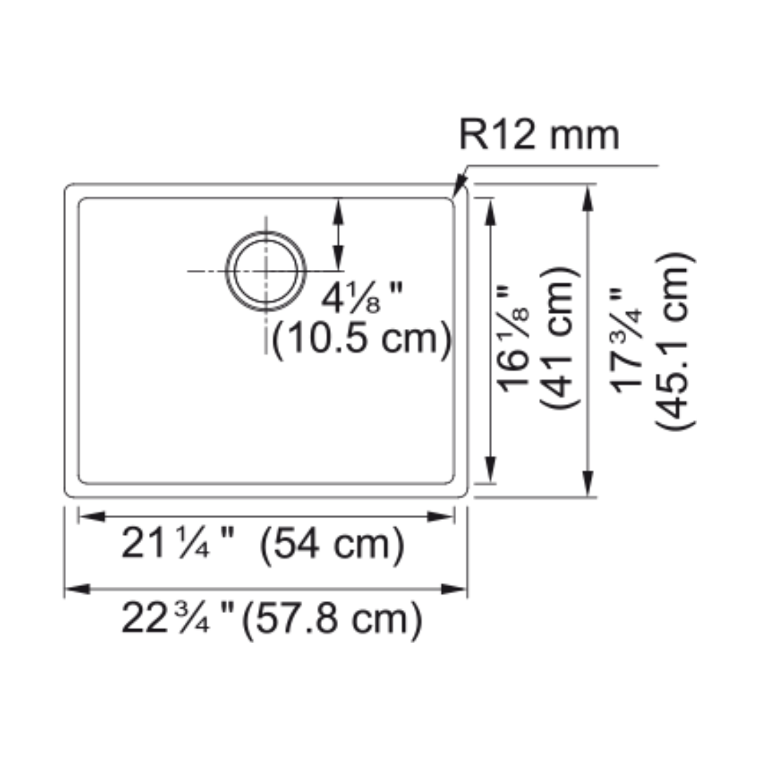 FRANKE Cube Undermount Kitchen Sink CUX11021-ADA-CA