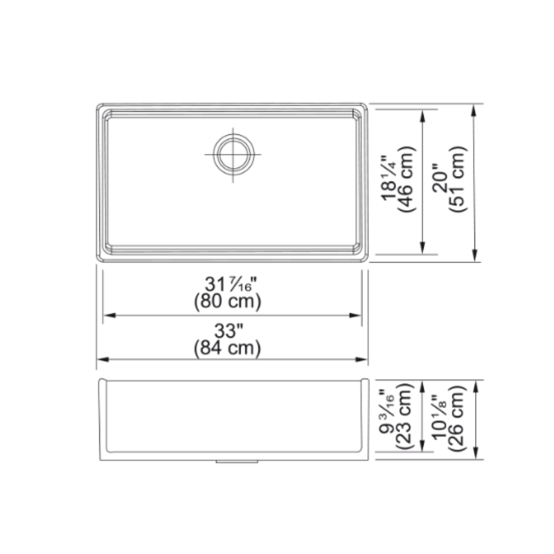 Franke Farm House Fireclay Sink FHK710-33WH