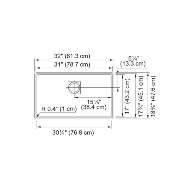 Franke Peak Unermount Sink PKG110-31-ON