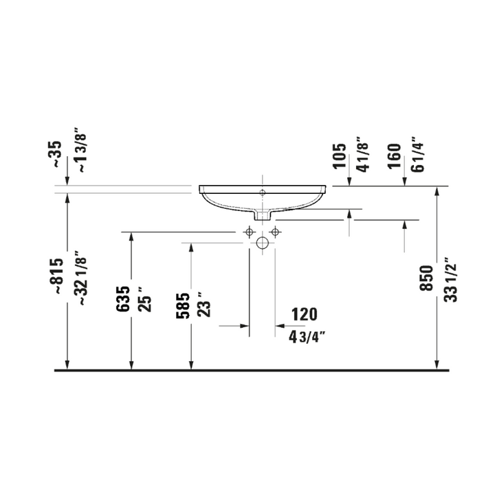 Duravit No. 1 Undermount Sink 0395550017