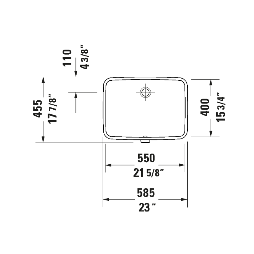 Duravit No. 1 Undermount Sink 0395550017