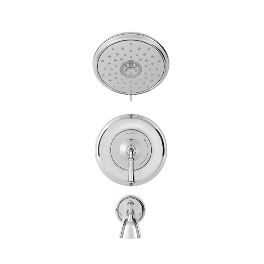American Standard Delancey® 1.8 gpm/6.8 L/min Tub and Shower Trim Kit With Water-Saving 4-Function Showerhead and Lever Handle