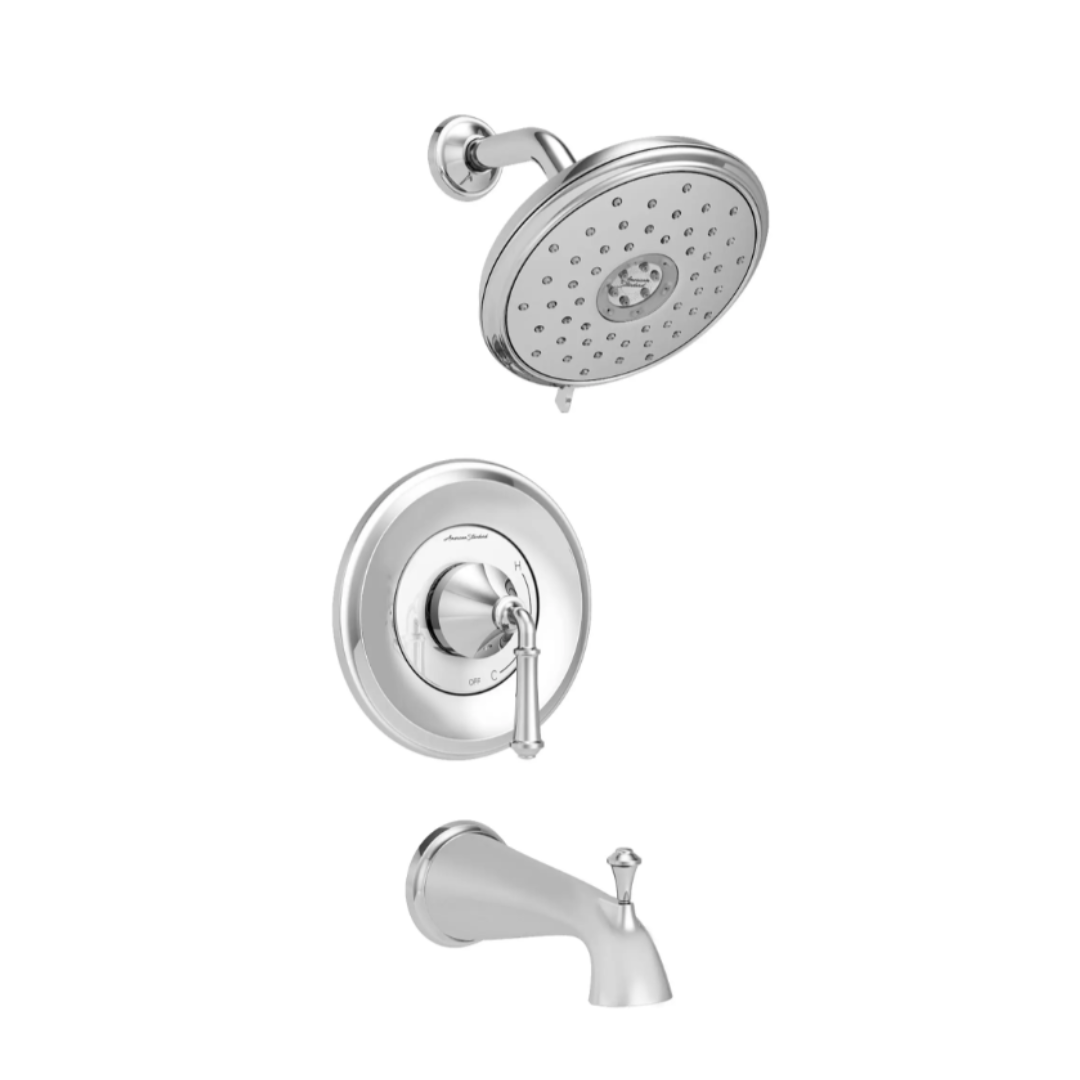 American Standard Delancey® 1.8 gpm/6.8 L/min Tub and Shower Trim Kit With Water-Saving 4-Function Showerhead and Lever Handle