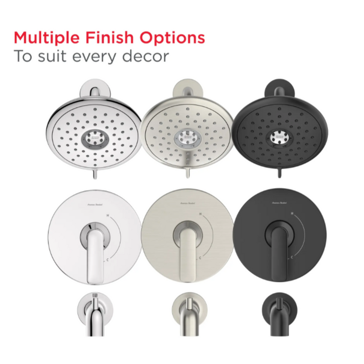 American Standard Aspirations 1.8 gpm/6.8 L/min Tub and Shower Trim Kit With Water-Saving Showerhead and Double Ceramic Pressure Balance Cartridge With Lever Handle