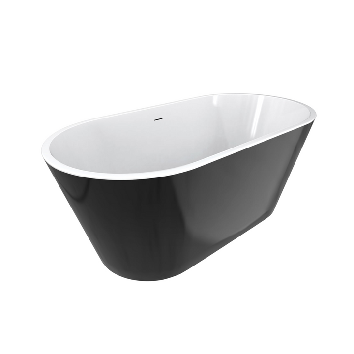 Maxx Calinda 60 x 30 Acrylic Freestanding Oval Center Drain Bathtub in White