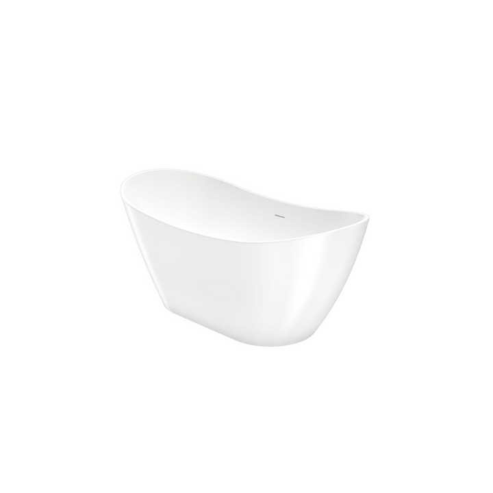 Maxx Mahaba 60 x 29 Acrylic Freestanding Oval Center Drain Bathtub in White