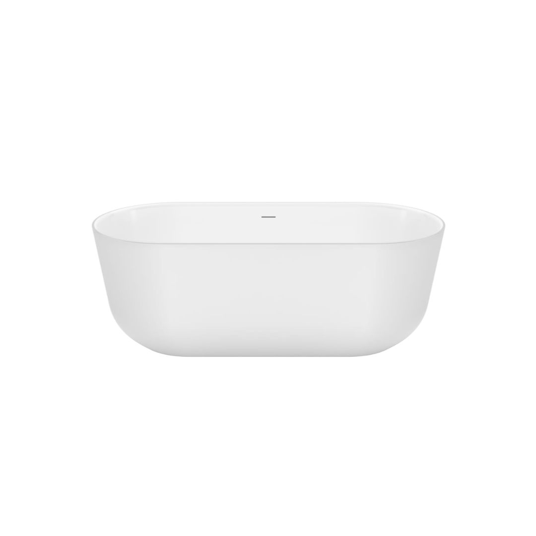 Maxx Malindi 67 x 30 Acrylic Freestanding Oval Center Drain Bathtub in White