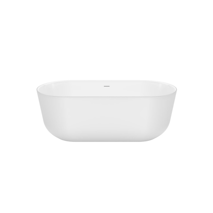 Maxx Malindi 67 x 30 Acrylic Freestanding Oval Center Drain Bathtub in White