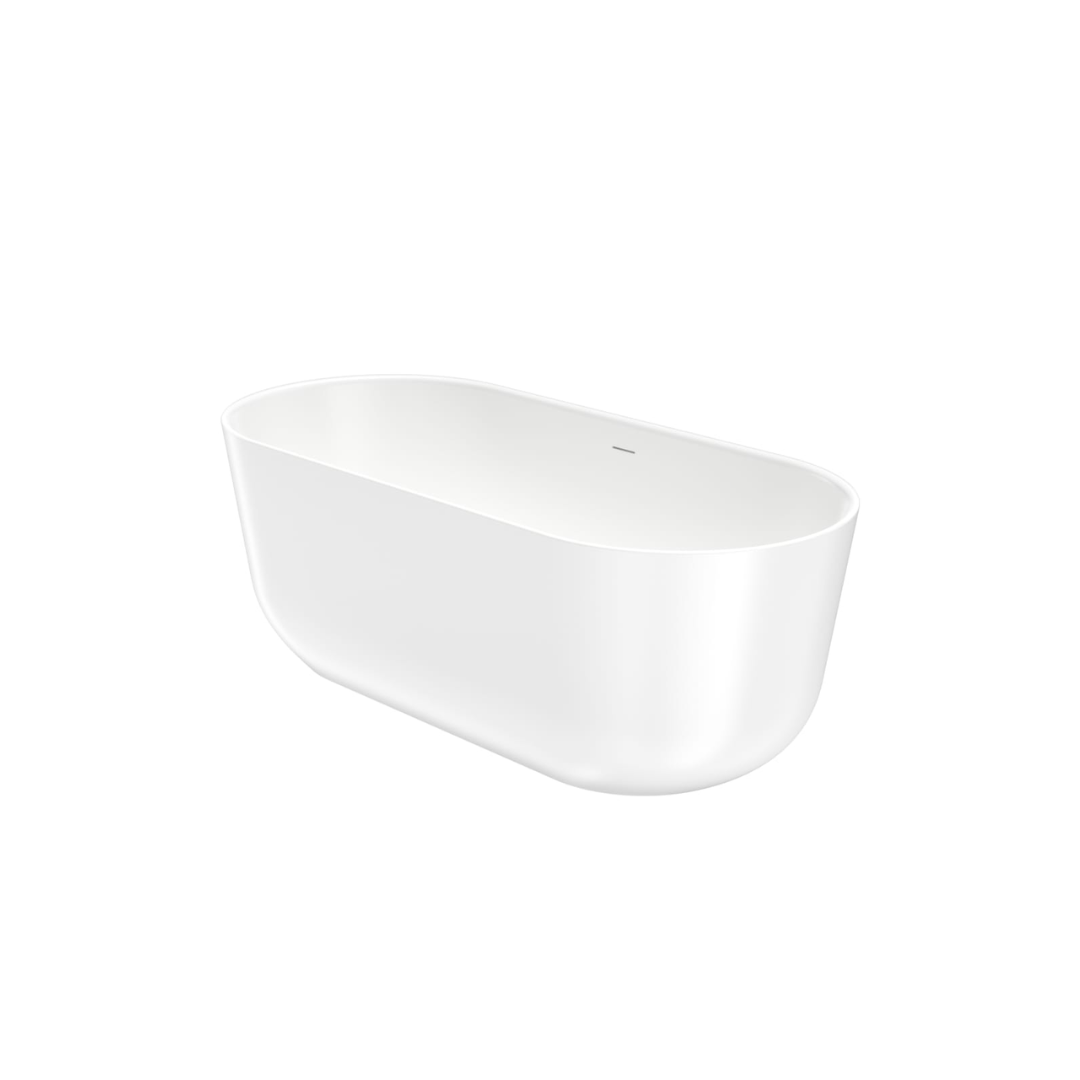 Maxx Malindi 67 x 30 Acrylic Freestanding Oval Center Drain Bathtub in White