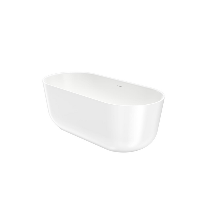 Maxx Malindi 67 x 30 Acrylic Freestanding Oval Center Drain Bathtub in White