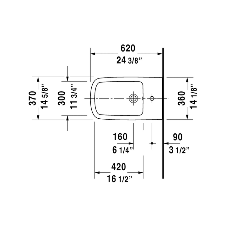 Duravit DuraStyle Bidet wall-mounted 228615