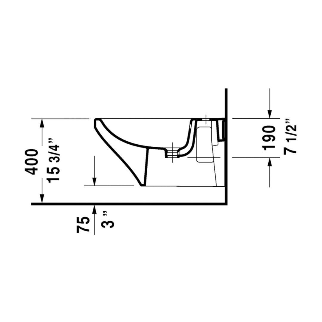 Duravit DuraStyle Bidet wall-mounted 228615