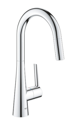 Grohe ZEDRA Single Handle Pull Down Kitchen Faucet Dual Spray 6.6 L/Min (1.75 GPM)