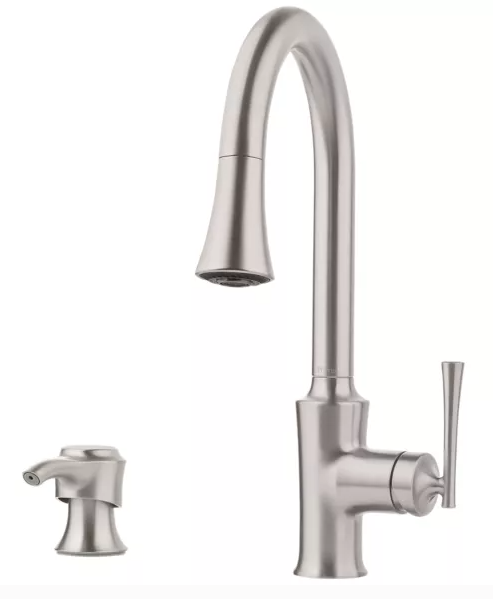 Pfister Antrom 1-Handle Pull-Down Kitchen Faucet With Soap Dispenser F-529-7AOGS