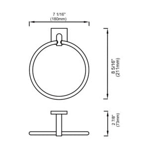 SYDNEY ATLANTA Towel Ring-Round ATL-TRRD-BN