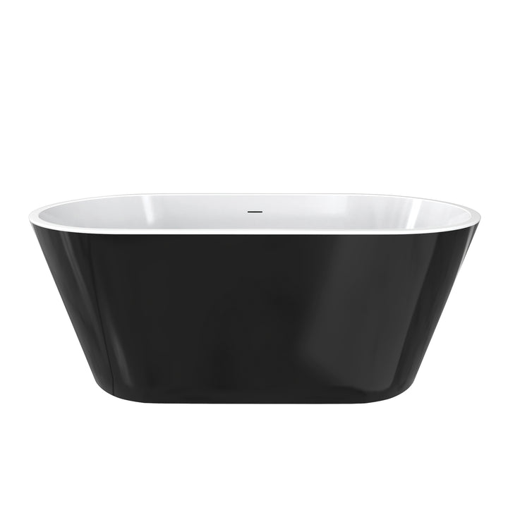 Maax Chorale 60 x 30 Acrylic Freestanding Center Drain Bathtub in White with White Skirt