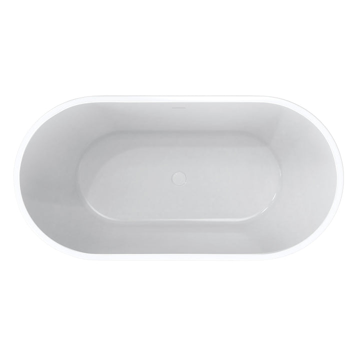 Maax Chorale 67 x 31 Acrylic Freestanding Center Drain Bathtub in White with White Skirt