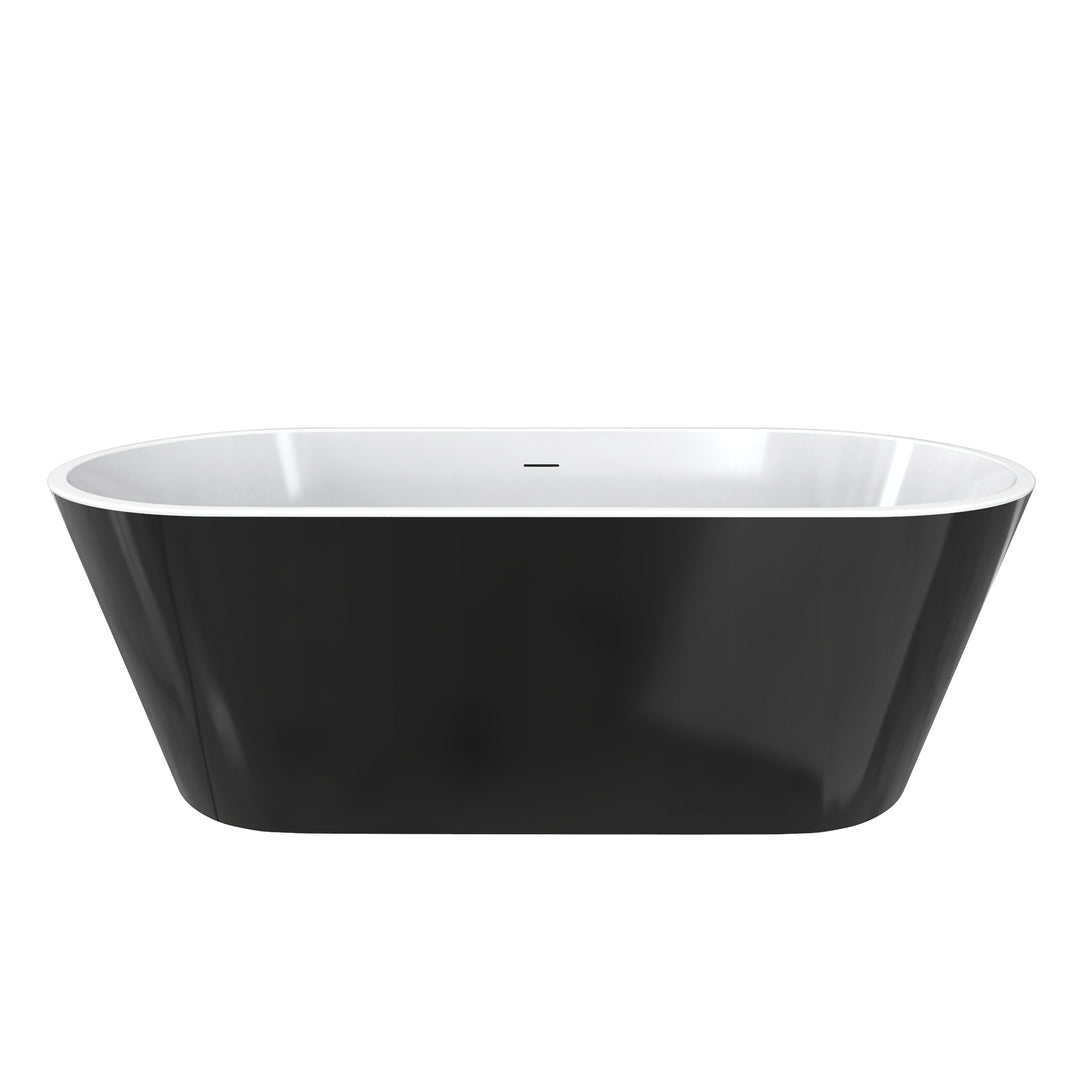 Maax Chorale 67 x 31 Acrylic Freestanding Center Drain Bathtub in White with White Skirt