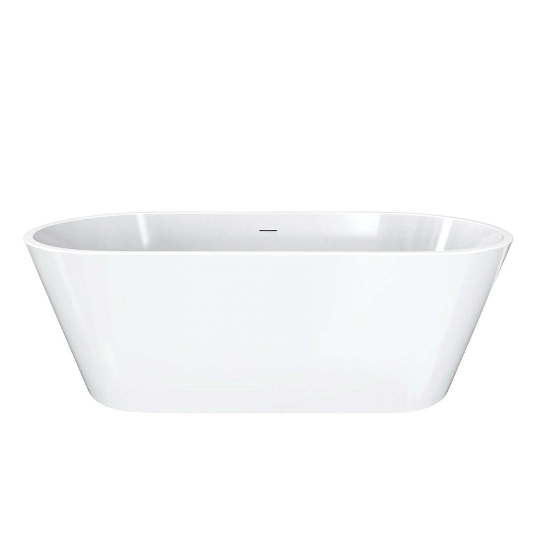 Maax Chorale 67 x 31 Acrylic Freestanding Center Drain Bathtub in White with White Skirt