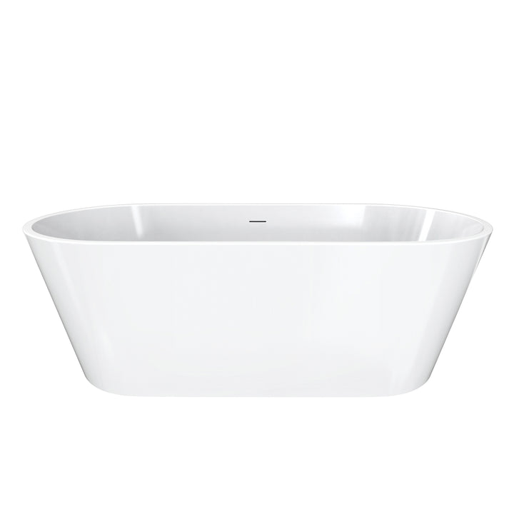 Maax Chorale 67 x 31 Acrylic Freestanding Center Drain Bathtub in White with White Skirt