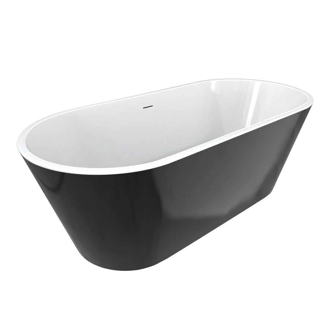 Maax Chorale 67 x 31 Acrylic Freestanding Center Drain Bathtub in White with White Skirt
