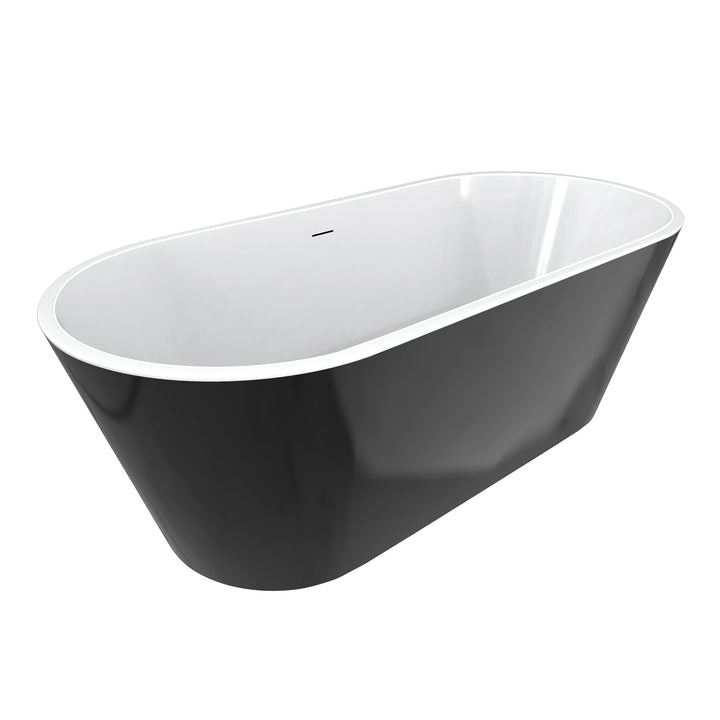 Maax Chorale 67 x 31 Acrylic Freestanding Center Drain Bathtub in White with White Skirt
