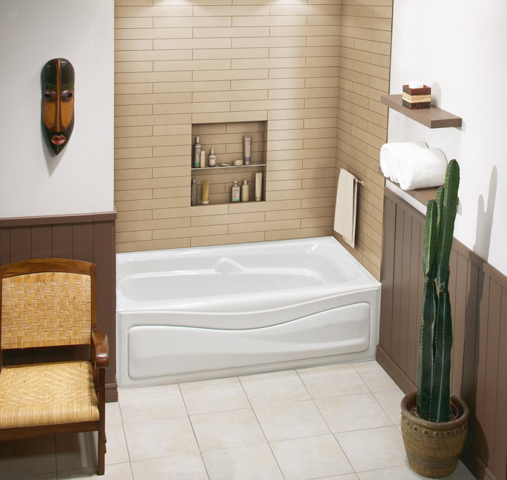 Maax Corinthia II 60 x 30 Acrylic Alcove Left-Hand Drain Bathtub in White