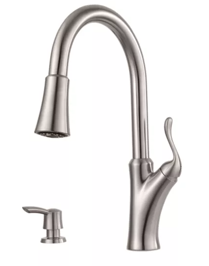 Pfister Eagan 1-Handle Pull-Down Kitchen Faucet With Soap Dispenser F-529-7TNS