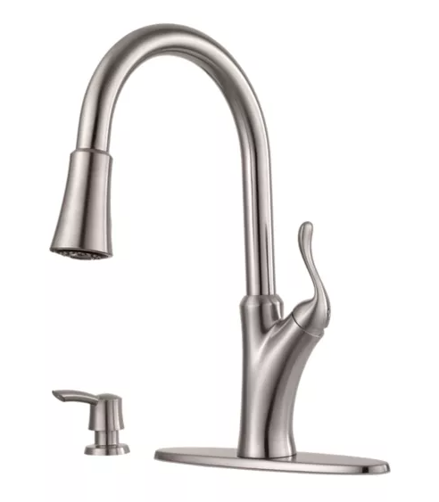 Pfister Eagan 1-Handle Pull-Down Kitchen Faucet With Soap Dispenser F-529-7TNS