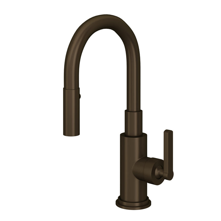 ROHL Lombardia Pulldown Bar And Food Prep Faucet With Metal Lever Handle
