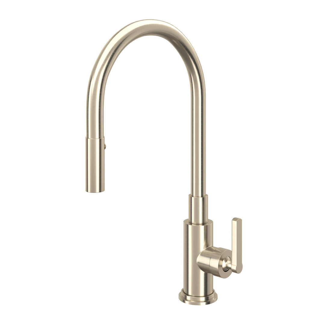 ROHL Lombardia Pulldown Kitchen Faucet With Metal Lever Handle