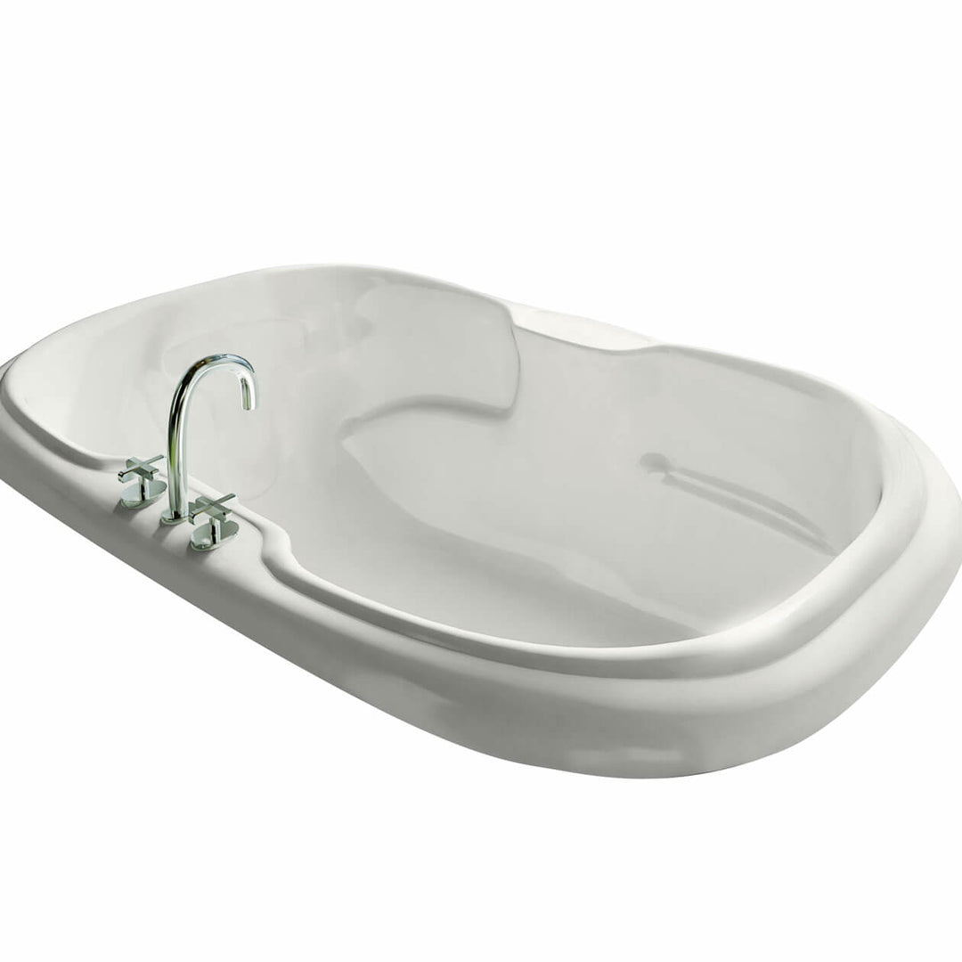 Maax Calla 6642 Acrylic Drop-in Center Drain Bathtub in White