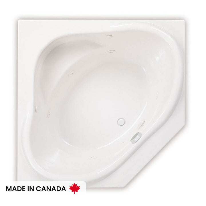 Maax Nancy 54 x 54 Acrylic Drop-in Center Drain Bathtub in White