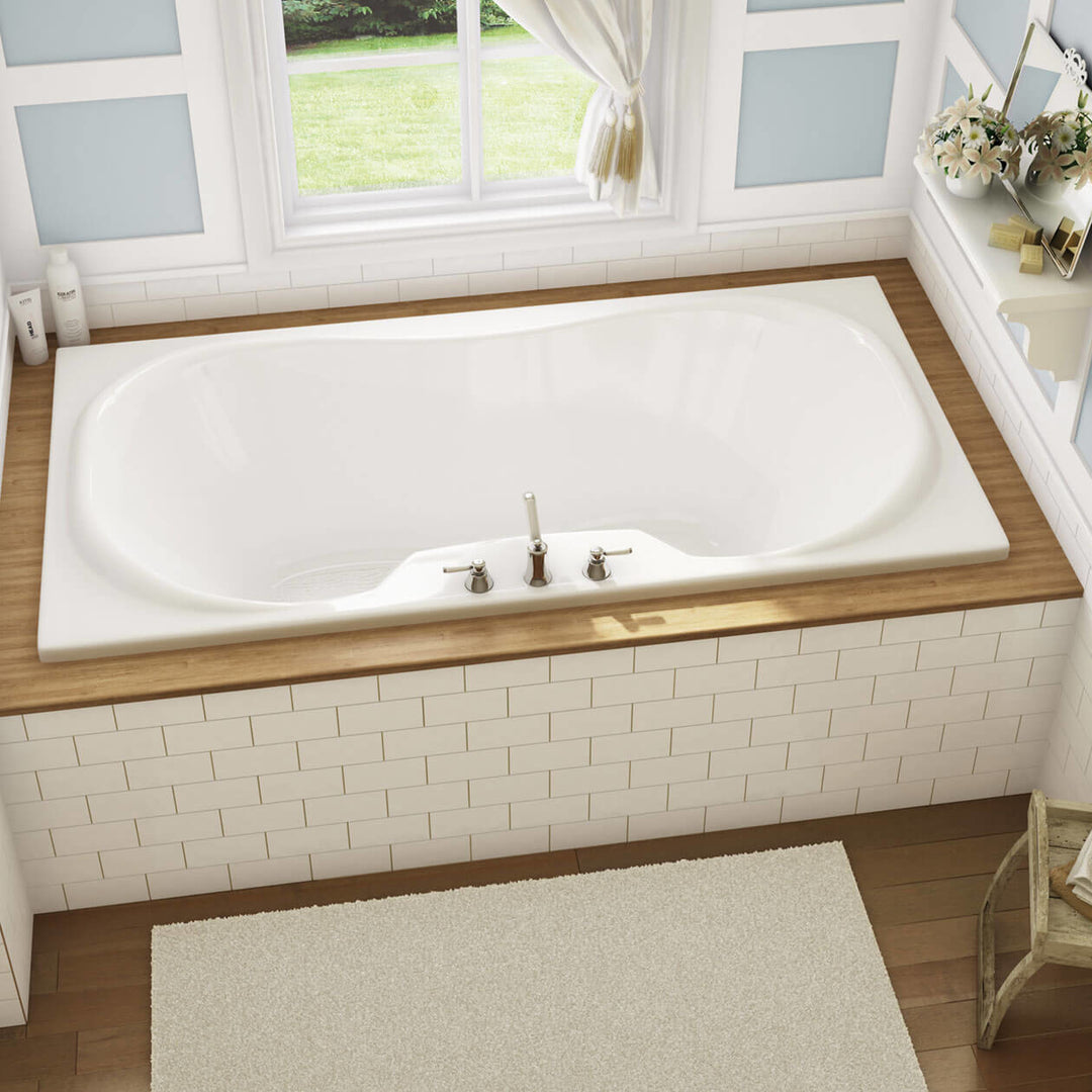 Maax Cambridge 72 x 36 Acrylic Drop-in Center Drain Bathtub in White