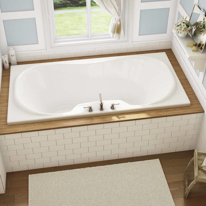 Maax Cambridge 72 x 36 Acrylic Drop-in Center Drain Bathtub in White