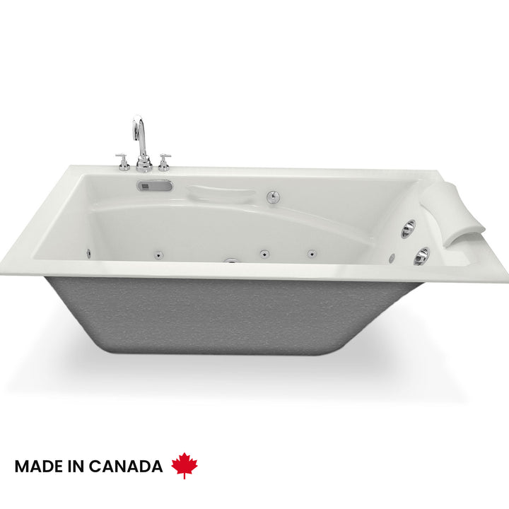 Maax Optik 6636 Acrylic Alcove End Drain Bathtub in White