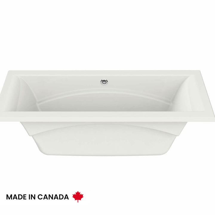 Maax Optik 7236 Acrylic Undermount Center Drain Bathtub in White